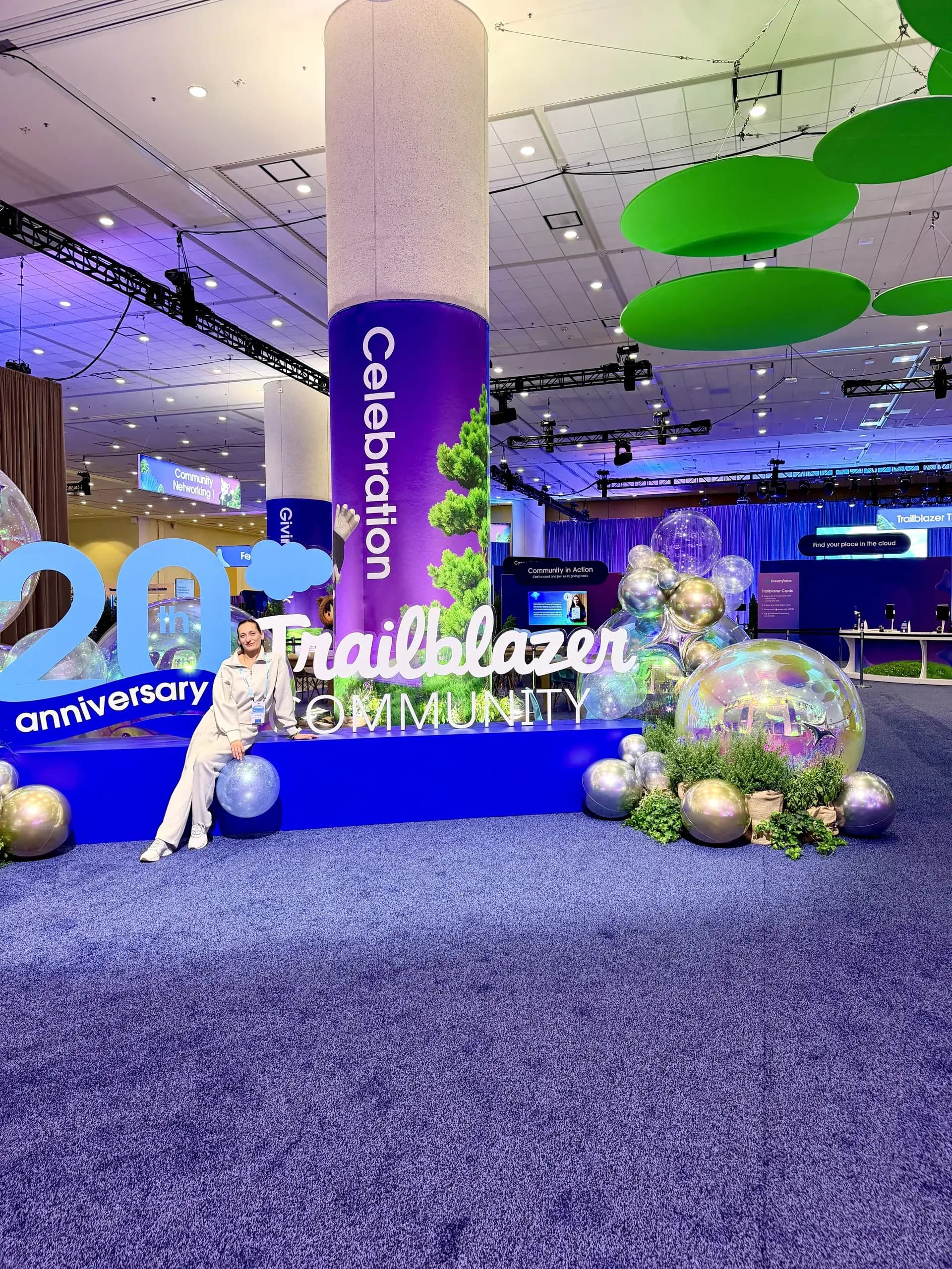 Large-scale branded balloon installation with mascot display, Dreamforce 2026, San Francisco, California — view 7 of 8.