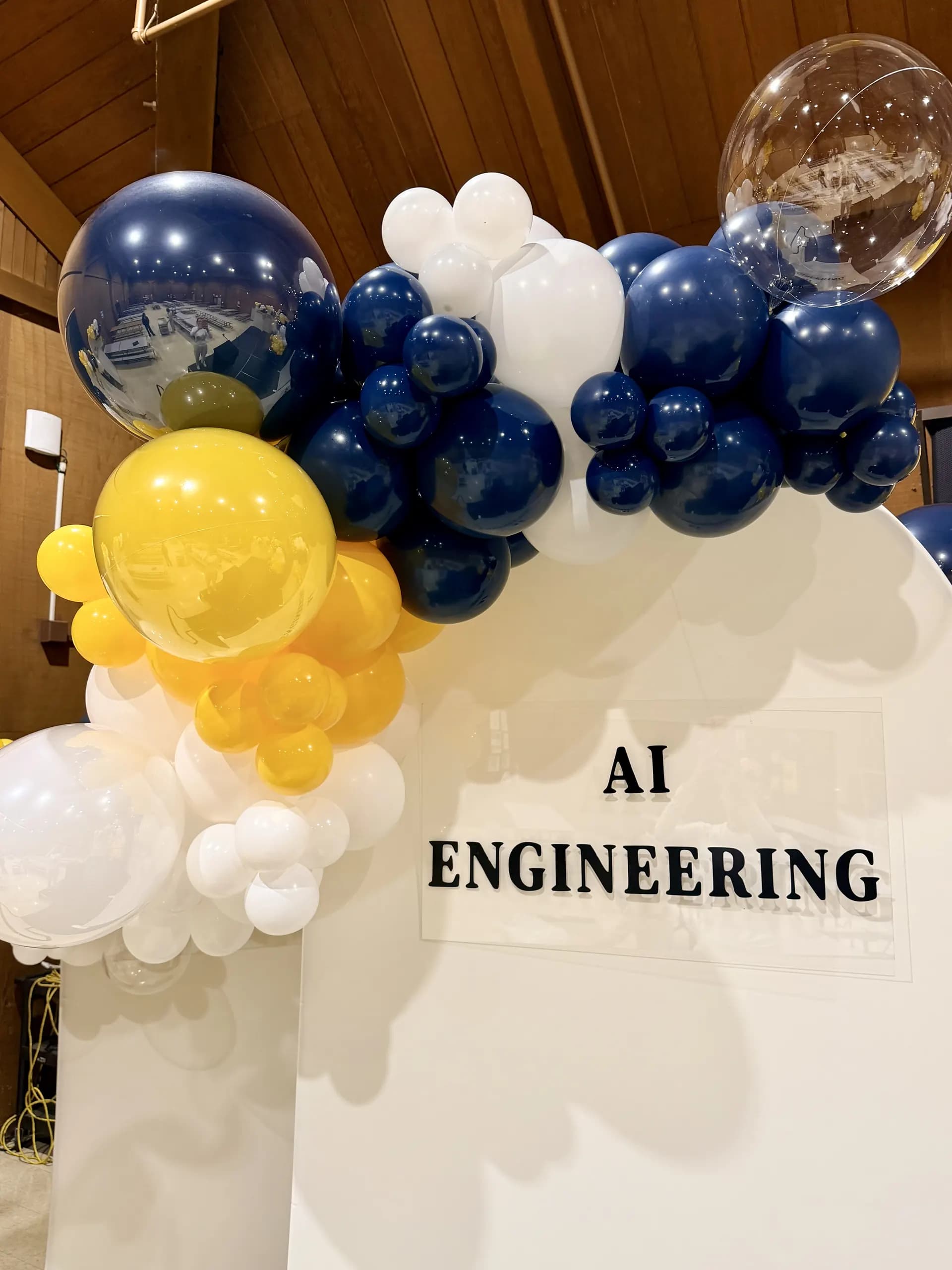 Completed organic balloon backdrop and career-path arch panels from the Career Fair project in Vallejo, California (image 4 of 8).