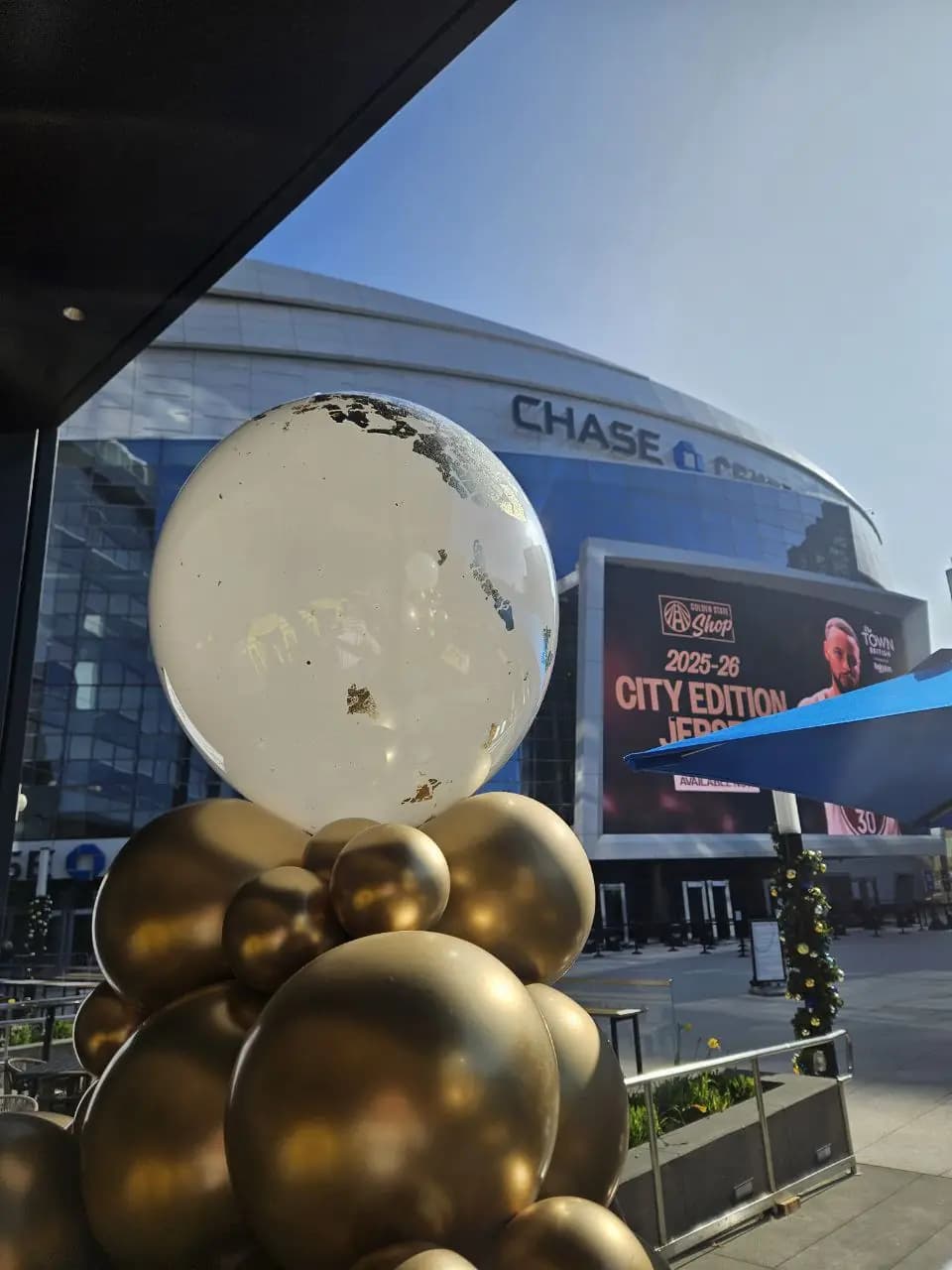 Chase Center City Edition Balloon Column Closeup San Francisco — view 02