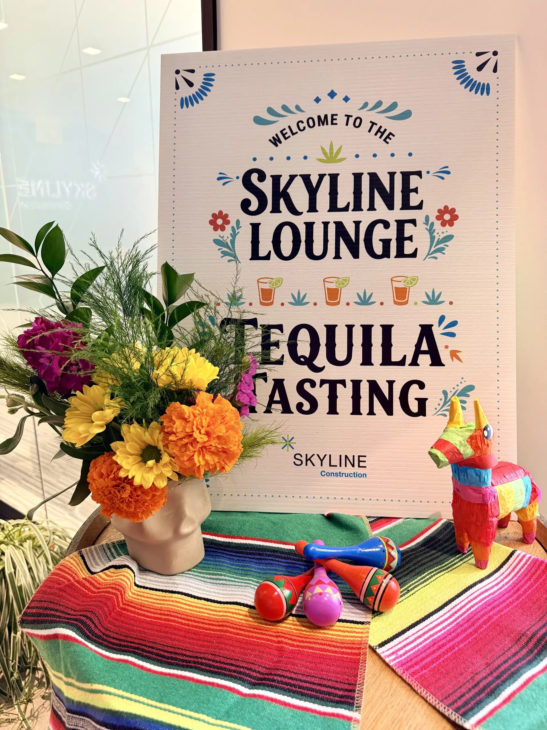 Completed balloon photo zone with fresh flowers and centerpieces from the Office Celebration project in San Jose, California (image 4 of 8).